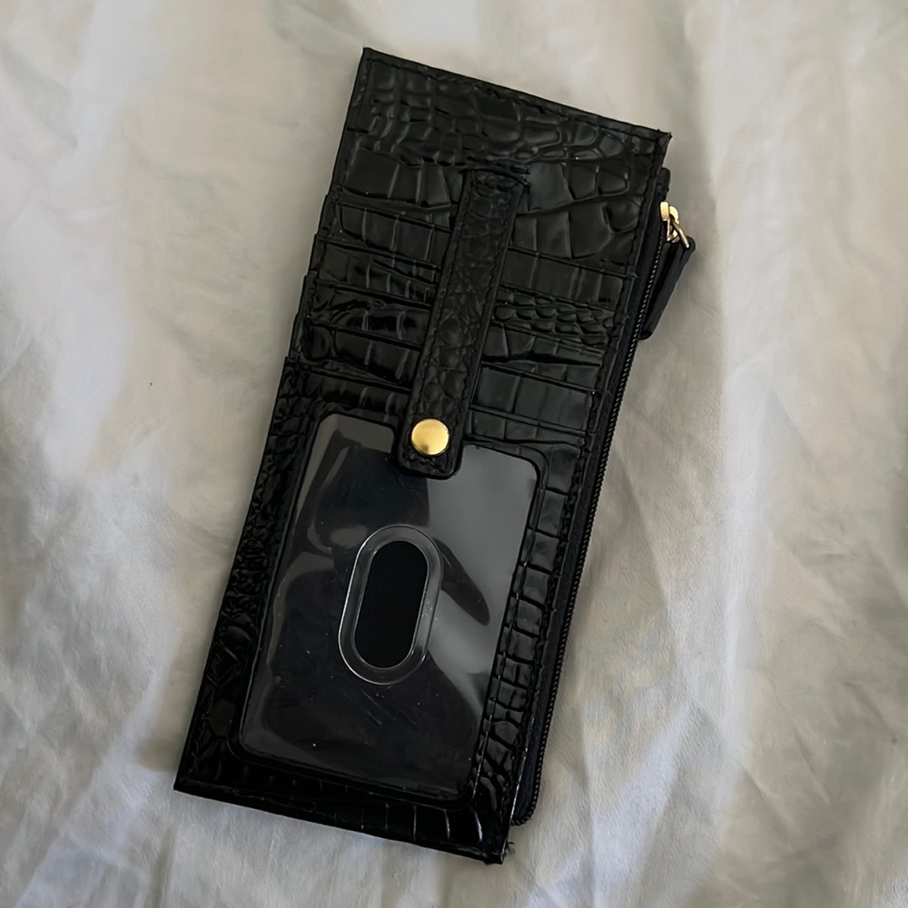 BRAHMIN- Leather Credit Card Wallet in Melbourne Black